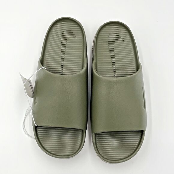 Nike Calm Slide Sandals Slides Medium Olive Gum FD4116-203 Mens Size 9 Womens 10 main image 4